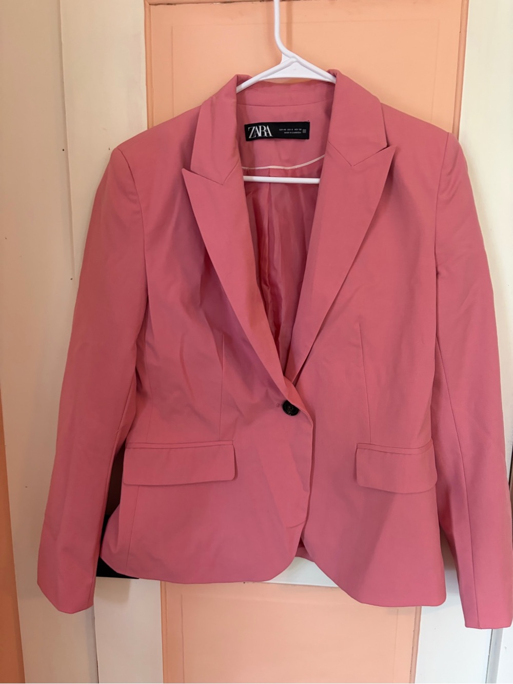 ZARA Dusty Rose Single-Button Tailored Suit